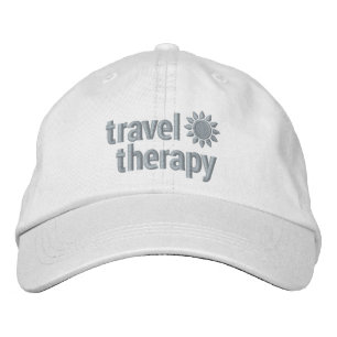 Bordada Terapia de viaje Borrada Gorra Blanco y Verde de l