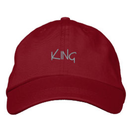 Bordada Texto KING Guay Visor Color del texto rojo Gorra -