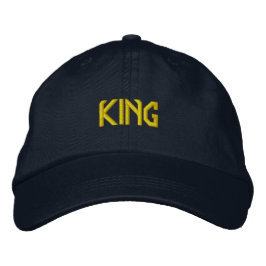 Bordada Texto Real KING Personalizado Gorra Ajustable Eleg