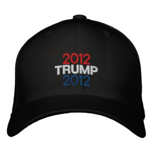 Bordada Trump 2012 Gorra bordado - NEGRO