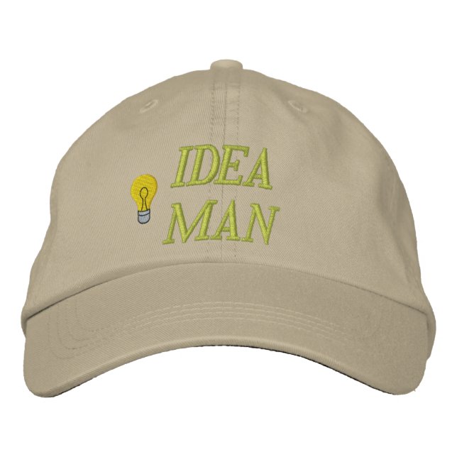 Bordada Un hombre de ideas bordado Gorra (Anverso)