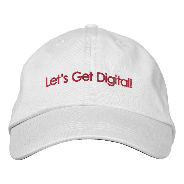 Bordada ¡Vamos a ser digitales! - Gorra ajustable personal (Anverso)