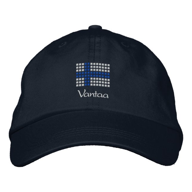 Bordada Vantaa hattu - Gorra finlandés de la bandera (Anverso)