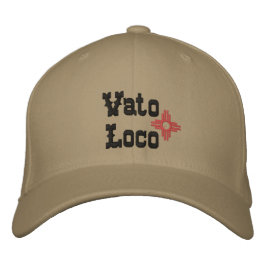 Bordada Vato Loco Zia Sun NOMBRE DE Gorra masculino de gor