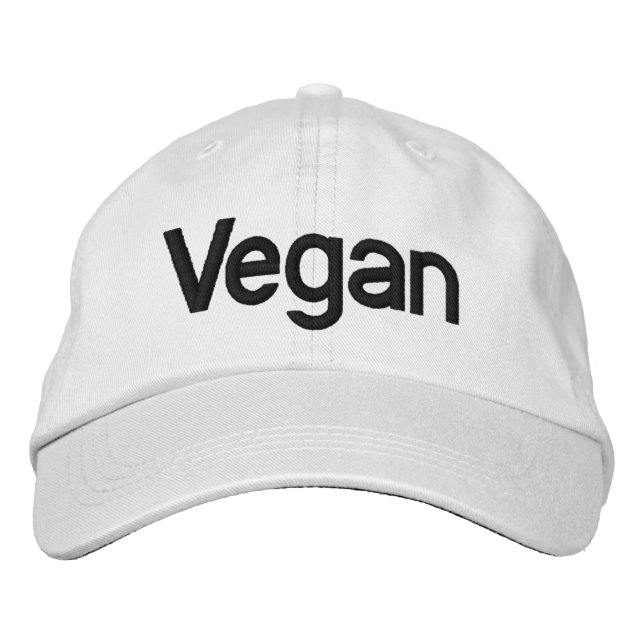 Bordada Vegan gorra a la venta. (Anverso)