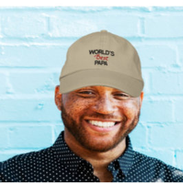 Bordada ¡Vendedor superior! La mejor gorra borrosa de papá