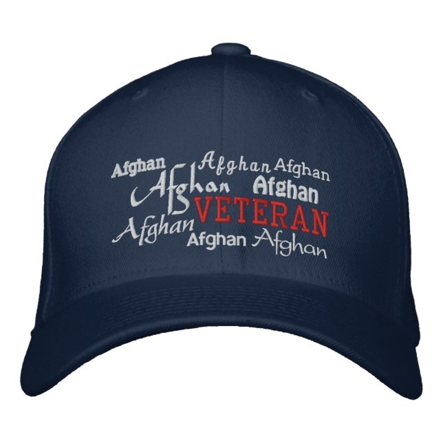 Bordada Veterano de Afganistán - Gorra bordado (Anverso)