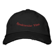 Vibraciones Espeluznantes Gorra Ajustable Negra De
