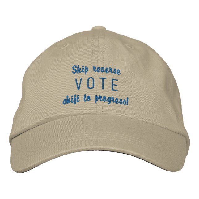 Bordada Vota Elección Política Diversión Gorra (Anverso)