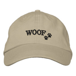Bordada WOOF - Gorra con bordado de impresión de hojas