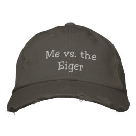 Bordada Yo vs. el gorra del lema Eiger
