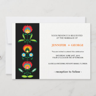 Bordado floral polaco, invitación
