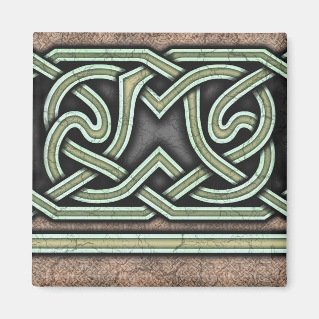 Borde B, imán recto verde (Frente)