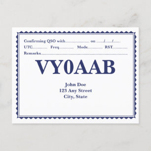 Borde con patrones retro de tarjeta QSL