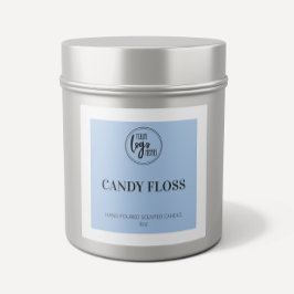 Borde cuadrado azul claro con la etiqueta de la ve