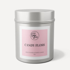 Borde cuadrado rosa claro con la etiqueta de la ve