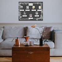 Borde de arte margarita del árbol de la familia de