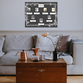 Borde de arte margarita del árbol de la familia de