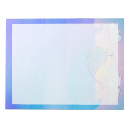 Borde de ballena - Bloc de notas de 11" x 8,5"