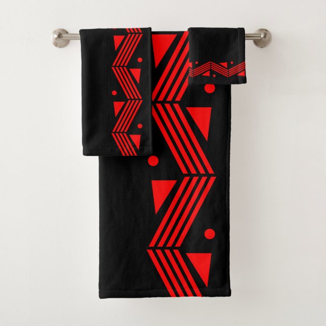 Borde de decáreo en rojo y negro (In situ)