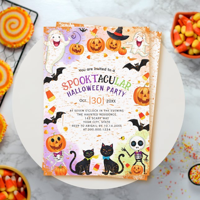 Borde de elementos de Halloween invitación de fies (Subido por el creador)