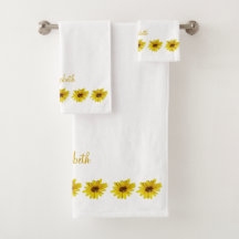 Borde de girasol en blanco con nombre