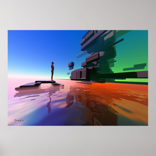 Borde de la percepción - impresión de arte surreal (Frente)