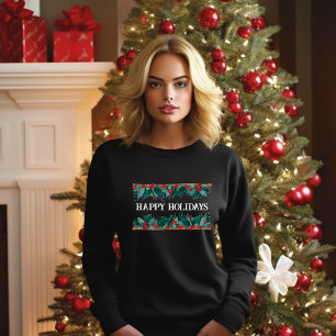 Borde de navidades con camiseta de manga larga de 
