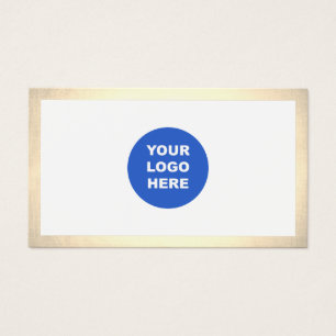 Borde de oro para el logotipo simple y moderno