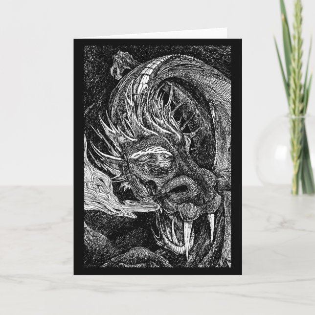 Borde de tarjeta de saludo Dragon (Anverso)