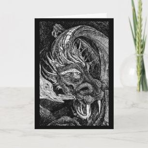 Borde de tarjetas de felicitación Dragon "Happy Bi