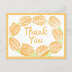 Borde de tulipanes de barrido: tarjeta de agradeci