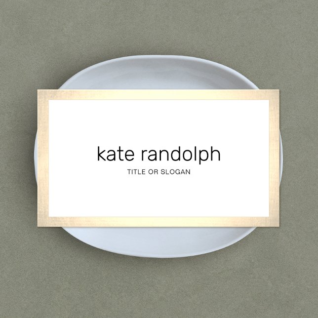 Borde dorado blanco moderno simple (Subido por el creador)