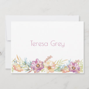 Borde Floral en Acuarela Papelería