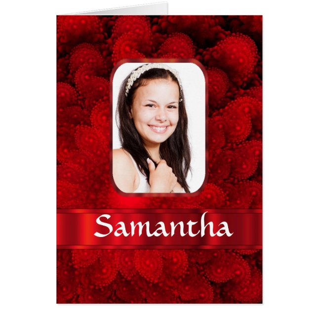 Borde fotográfico rojo fractal (Frente)