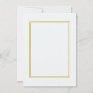 Borde Metálico Doble Dorado sobre Blanco Burbujean