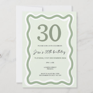 Borde ondulado 30.ª invitación