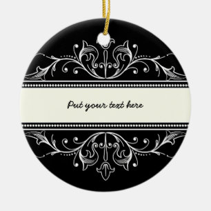 Borde ornamental ornamento personalizado blanco ne