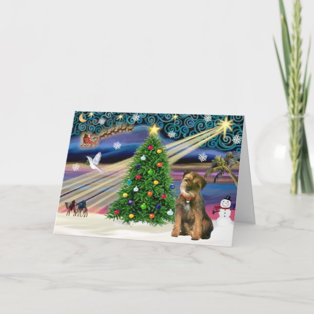 Border Terrier Magia de Navidad (Anverso)