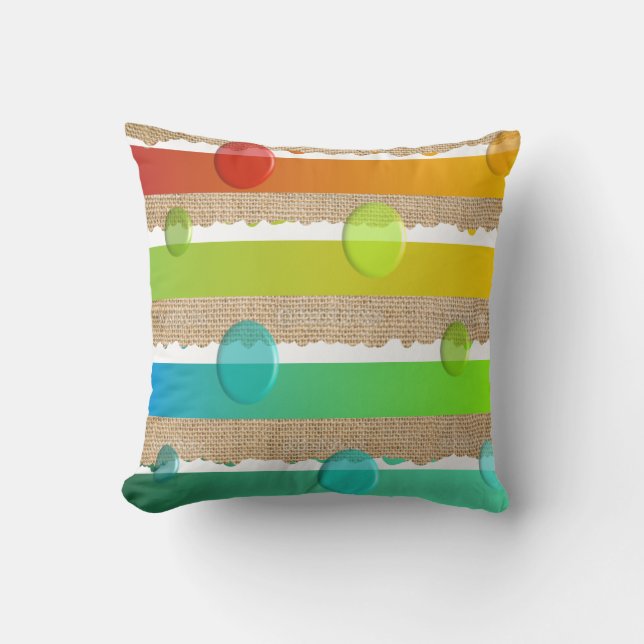 Bordes dentados de la almohada minimalista moderna (Anverso)