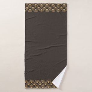 Bordes Gatsby Dark Slate Gray Art Deco Fan Pattern