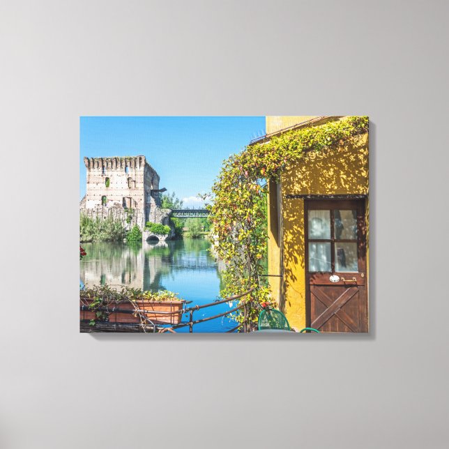 Borghetto sul Mincio ver impresión de lienzo (Anverso)