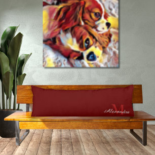 Borgoña almohada de color rojo sólido