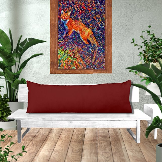 Borgoña almohada de color rojo sólido (Subido por el creador)