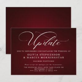 Borgoña - Anuncio de evento moderno pospuesto