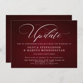 Borgoña  - Anuncio de Evento Pospuesto Moderno