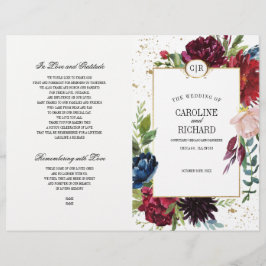 Borgoña | Azul | Programa de Bodas Florales Rojas