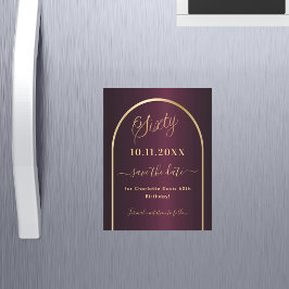 Borgoña cumpleaños número 60 Save the Date imnet