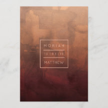 Borgoña de lujo y Rubor que casan la invitación