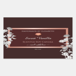 Borgoña Floral Producto Empaquetado Etiquetas Flor